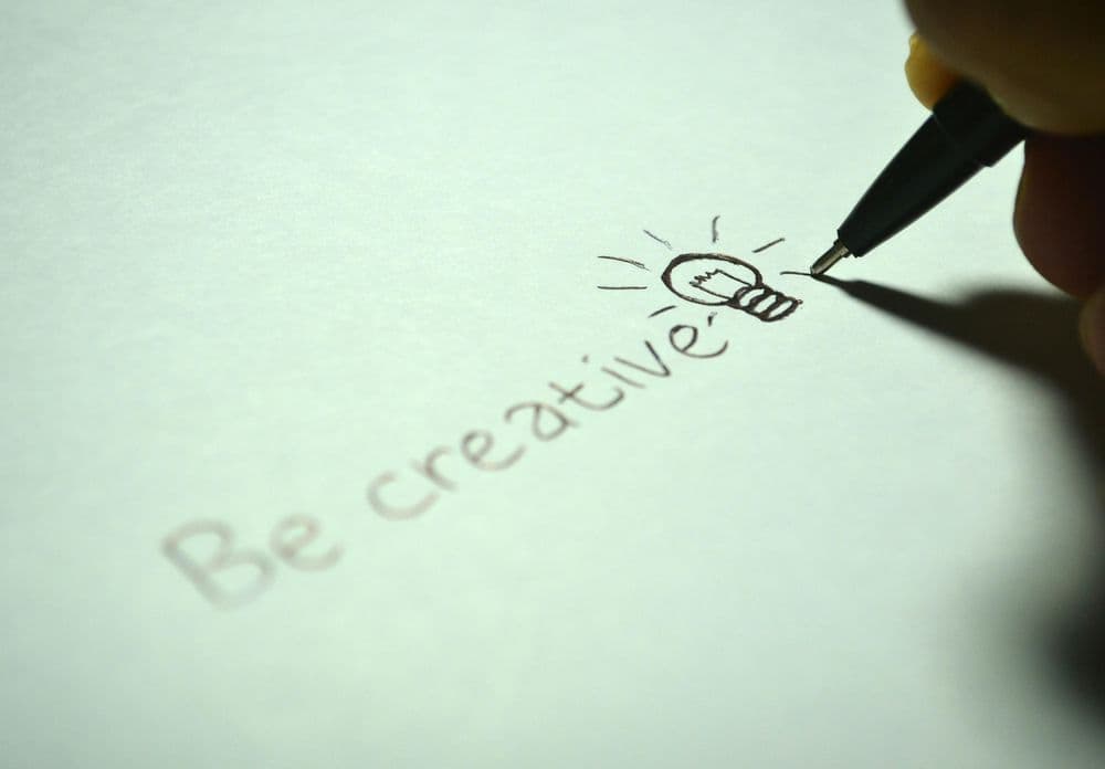 Planche de création graphique Be Creative